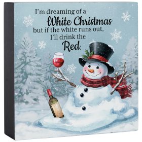 White Christmas Mini Square Sitter