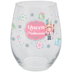 "Nuthouse" 17 Oz. Stemless Wine Glass