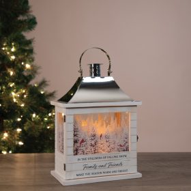 "Falling Snow" Lantern with slats