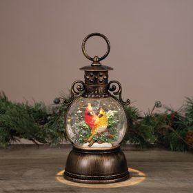 "Cardinal Pair" Water Glitter Lantern
