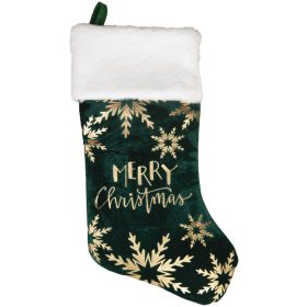 Gold Foil & Green Stocking
