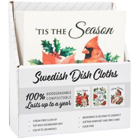 "Classic Christmas" 24 piece Swedish Dish Cloth Assortment
