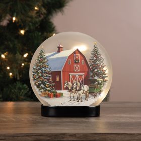 "Sleigh and Barn" LED Table Décor