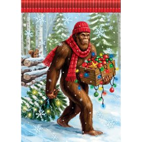 "Bigfoot Christmas" Garden Durasoft™ Flag - Garden 12.5 x 18