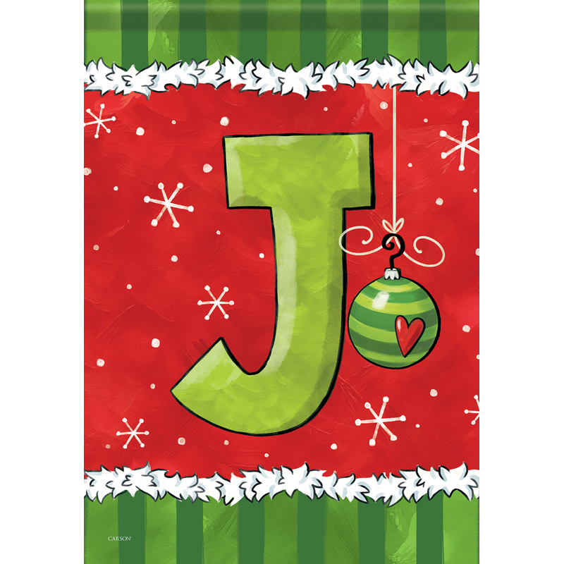 "Merry – Monogram J" Garden Durasoft™ Flag