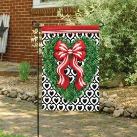 Heart Wreath Dura Soft™ Garden Flag - Garden 12.5 x 18