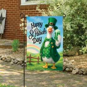 St. Patrick Goose Dura Soft™ Garden Flag - Garden 12.5 x 18
