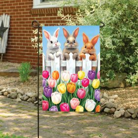 Tulip Time Buns Dura Soft™ Garden Flag - Garden 12.5 x 18