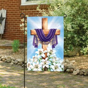 Lilies Cross Dura Soft™ Garden Flag - Garden 12.5 x 18