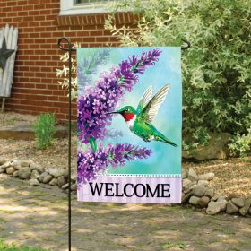 Lilac Hover Dura Soft™ Garden Flag - Garden 12.5 x 18