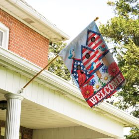 USA Flag Birdhouses Dura Soft™ Garden Flag - Large 28 x 40