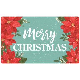 "Merry Poinsettias" Mat