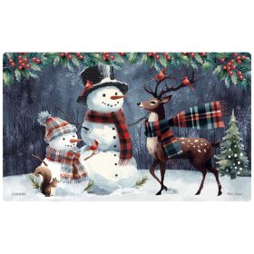 "Woodland Snowman" Mat