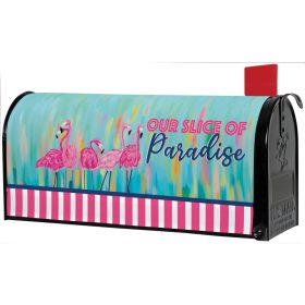 "Flamingo Paradise" Mailbox Cover