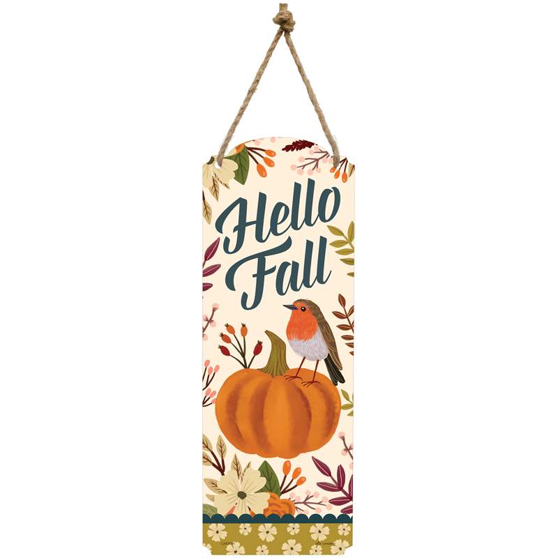 "Autumn Robin Metal Wall Décor