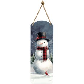 "Woodland Snowman" Metal Wall Décor