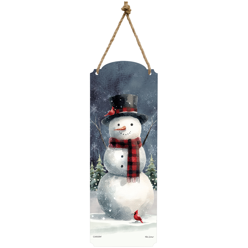 "Woodland Snowman" Metal Wall Décor