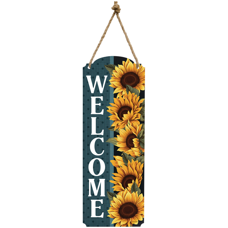 "Welcome Sunflower" Metal Wall Décor