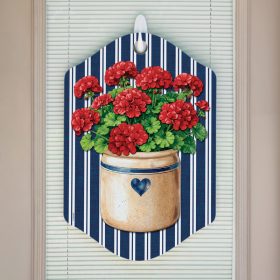 Geranium Crock Premier Door Hanger