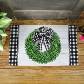 Gingham Wreath Mat