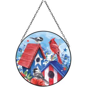 "Patriotic Birdhouse" Suncatcher