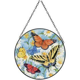 "Butterflies and Daisies" Suncatcher
