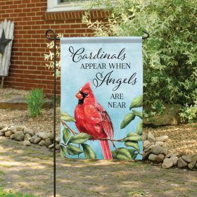 "Cardinals Appear" Dura Soft™ Flag - Garden 13 x 18