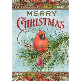 "Christmas Cardinal" DuraSoft™ Flag - Garden 12.5 x 18