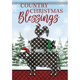 "Farm Christmas" DuraSoft™ Flag - Garden 12.5 x 18