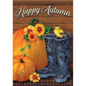 "Fall Rainboots" Durasoft™ Flag - Garden 12.5 x 18