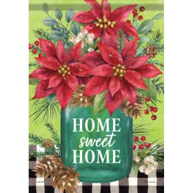 "Poinsettia Vase" Durasoft™ Flag - Garden 12.5 x 18
