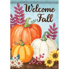 "Pumpkin Trio" Durasoft™ Flag - Garden 12.5 x 18