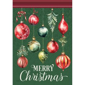 "Holiday Ornaments" Durasoft™ Flag - Garden 12.5 x 18