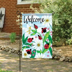 "Ladybug Welcome" Dura Soft™ Flag - Garden 13 x 18