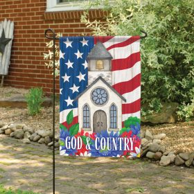 "God & Country" Dura Soft™ Flag - Garden 13 x 18