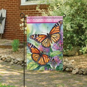 "Butterflies & Milkweed" Dura Soft™ Flag - Garden 13 x 18
