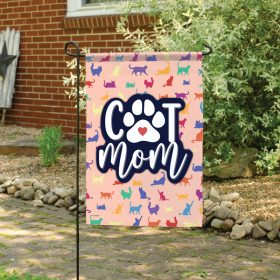 "Cat Mom" Dura Soft™ Flag - Garden 13 x 18