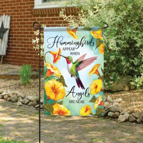 "Hummingbirds Appear" Dura Soft™ Garden Flag