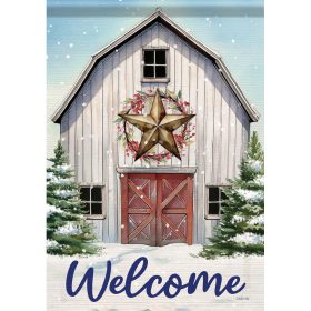 "Welcome Barn"  Durasoft™ Flag - Garden 12.5 x 18