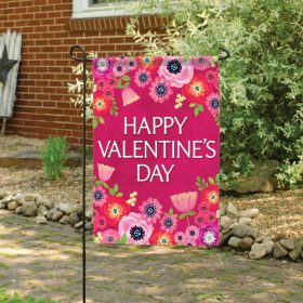 "Valentines Floral" Dura Soft™ Garden Flag - Garden 13 x 18