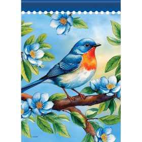 "Bluebird Watching" Dura Soft™ Garden Flag - Garden 13 x 18