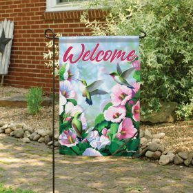 "Hummingbird Blossoms" Dura Soft™ Garden Flag - Garden 13 x 18