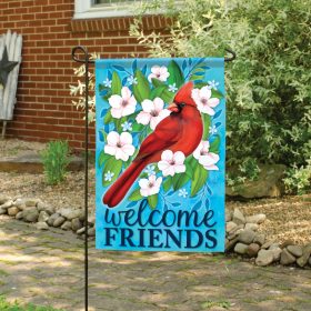 "Cardinal Cherry Blossom" Dura Soft™ Garden Flag - Garden 13 x 18