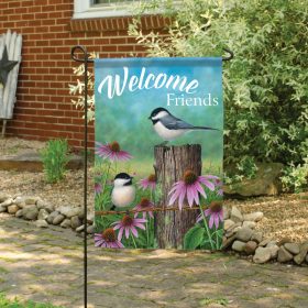 "Chickadee Afternoon" Dura Soft™ Garden Flag - Garden 13 x 18
