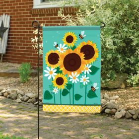 "Bee Sunny" Dura Soft™ Garden Flag - Garden 13 x 18
