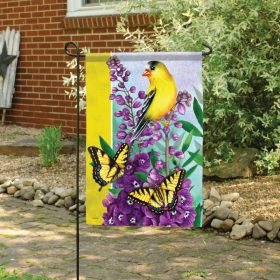 "Delphinum Goldfin" Dura Soft™ Garden Flag - Garden 13 x 18
