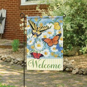 "Butterflies and Daisies" Dura Soft™ Garden Flag - Garden 13 x 18