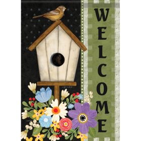 "Boho Birdhouse" Dura Soft™ Garden Flag - Garden 13 x 18