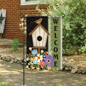 "Boho Birdhouse" Dura Soft™ Garden Flag - Garden 13 x 18
