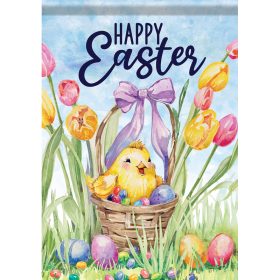 "Happy Peep" Dura Soft™ Garden Flag - Garden 13 x 18